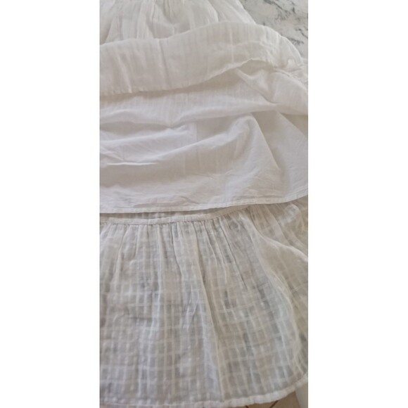 Cat & Jack Sundress Midi Girls Large (10-12) White Eyelet Sleeveless Tiered - Picture 7 of 10